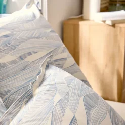 Copripiumino in cotone lavato (280 x 240 cm) Onde Blu