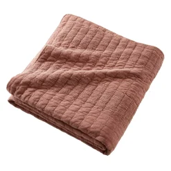 Copripiumino in cotone trapuntato (240 x 260 cm) Lena Terracotta