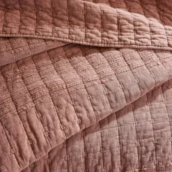 Copripiumino in cotone trapuntato (220 x 240 cm) Lena Terracotta