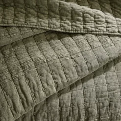 Copripiumino in cotone trapuntato (220 x 240 cm) Lena Verde rosmarino
