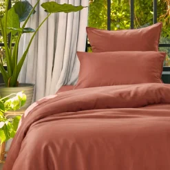 Copripiumino in lyocell Tencel™ lavato (140 x 200 cm) Olivia Terracotta