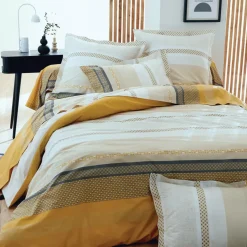 Copripiumino in percalle di cotone (240 x 220 cm) Marlow Giallo