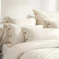 Copripiumino in percalle di cotone (140 x 200 cm) Diane Beige