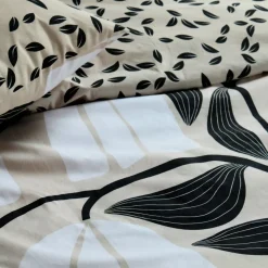Copripiumino in percalle di cotone (240 x 220 cm) Joyna Beige