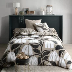 Copripiumino in percalle di cotone (260 x 240 cm) Joyna Beige