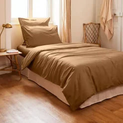 Copripiumino in percalle di cotone (140 x 200 cm) Cali Camel