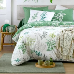 Copripiumino in percalle di cotone (260 x 240 cm) Sylvana Verde