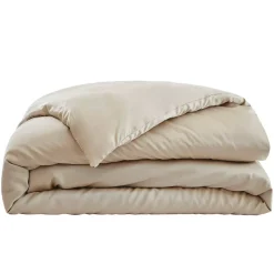 Copripiumino in raso di bambù (140 x 200 cm) Sienna Beige