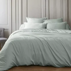 Copripiumino in raso di bambù (240 x 220 cm) Sienna Verde eucalipto