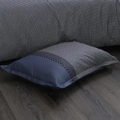 Copripiumino in raso di cotone (240 x 220 cm) Enzo Blu