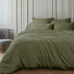 Copripiumino in satin di bambù (140 x 200 cm) Sienna Verde rosmarino
