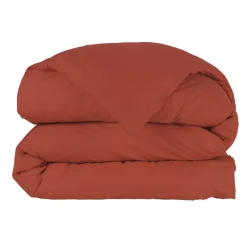 Copripiumino percalle di cotone (260 cm) Cali Terracotta