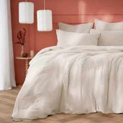 Copripiumino quadrupla garza di cotone (200 x 200 cm) Victoria x Gaïa Beige pampa