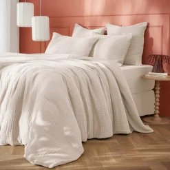 Copripiumino quadrupla garza di cotone (200 x 200 cm) Victoria x Gaïa Beige pampa