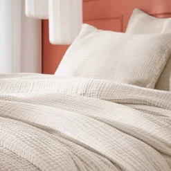 Copripiumino quadrupla garza di cotone (240 x 220 cm) Victoria x Gaïa Beige pampa