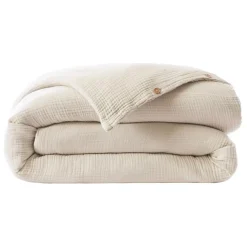 Copripiumino quadrupla garza di cotone (240 x 220 cm) Victoria x Gaïa Beige pampa