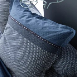 Copripiumino raso di cotone (200 cm) Enzo Blu