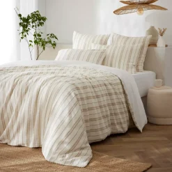 Copripiumino reversibile in cotone texturizzato e percale (140 x 200 cm) Alice Corda