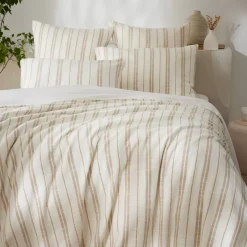 Copripiumino reversibile in cotone texturizzato e percale (260 x 240 cm) Alice Corda