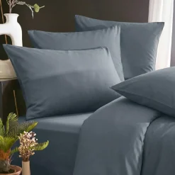Copripiumino Tencel™ lyocell lavato (240 x 220 cm) Olivia Blu Stone