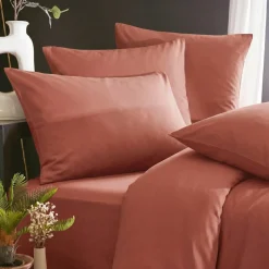 Copripiumino Tencel™ lyocell lavato (280 x 240 cm) Olivia Terracotta