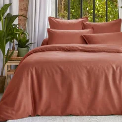 Copripiumino Tencel™ lyocell lavato (280 x 240 cm) Olivia Terracotta