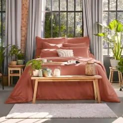 Copripiumino Tencel™ lyocell lavato (280 x 240 cm) Olivia Terracotta