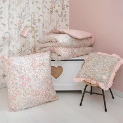 Copripiuminoper bambini in cotone con due federe (200 x 200 cm) Pimprenelle Rosa