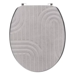 Copriwater in legno 18 pollici Minimalist Beige grigio