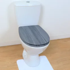 Copriwater 18 pollici in MDF Effetto Doghe Grigio