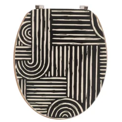 Copriwater WC 18 pollici MDF Ethnic Vibes Nero