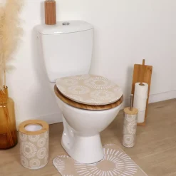 Copriwater WC 18 pollici MDF Ethnic Spirals Beige