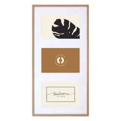 Cornice multipla da parete 3 foto (21 x 41 cm) Marco Beige