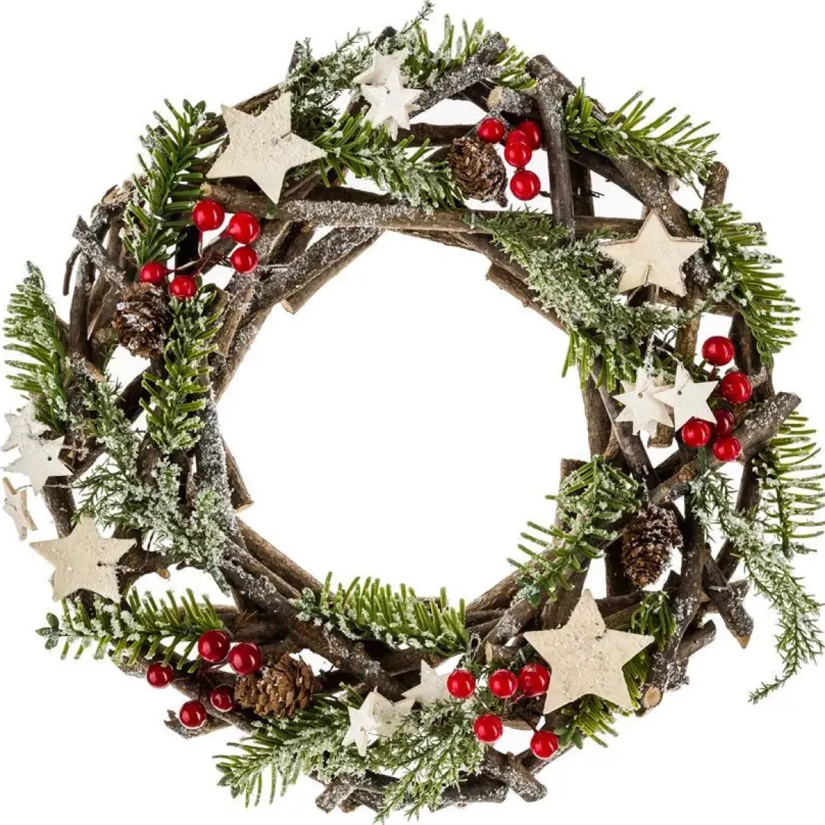 Corona di Natale decorata Greywood
