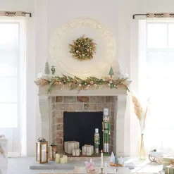 Corona di Natale Gigante luminosa Micro 1800 LED (D116 cm) Scintilli Argento e bianco caldo
