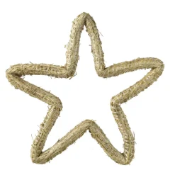 Corona di Natale in paglia (D42 cm) Stella da decorare