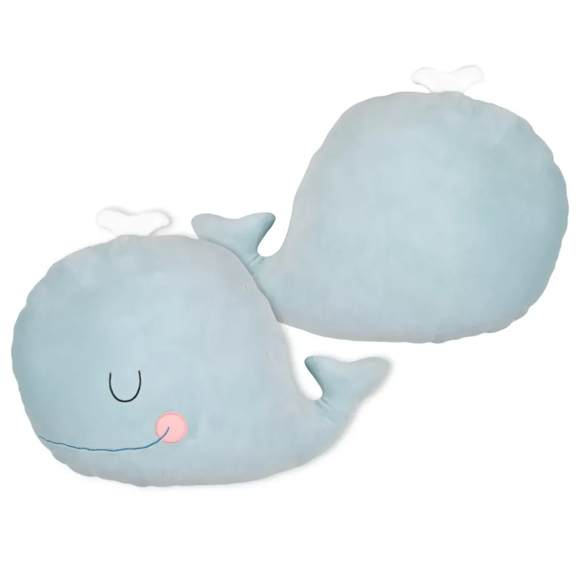 Cuscino balena per bambini (45 x 30 cm) Moby Blu