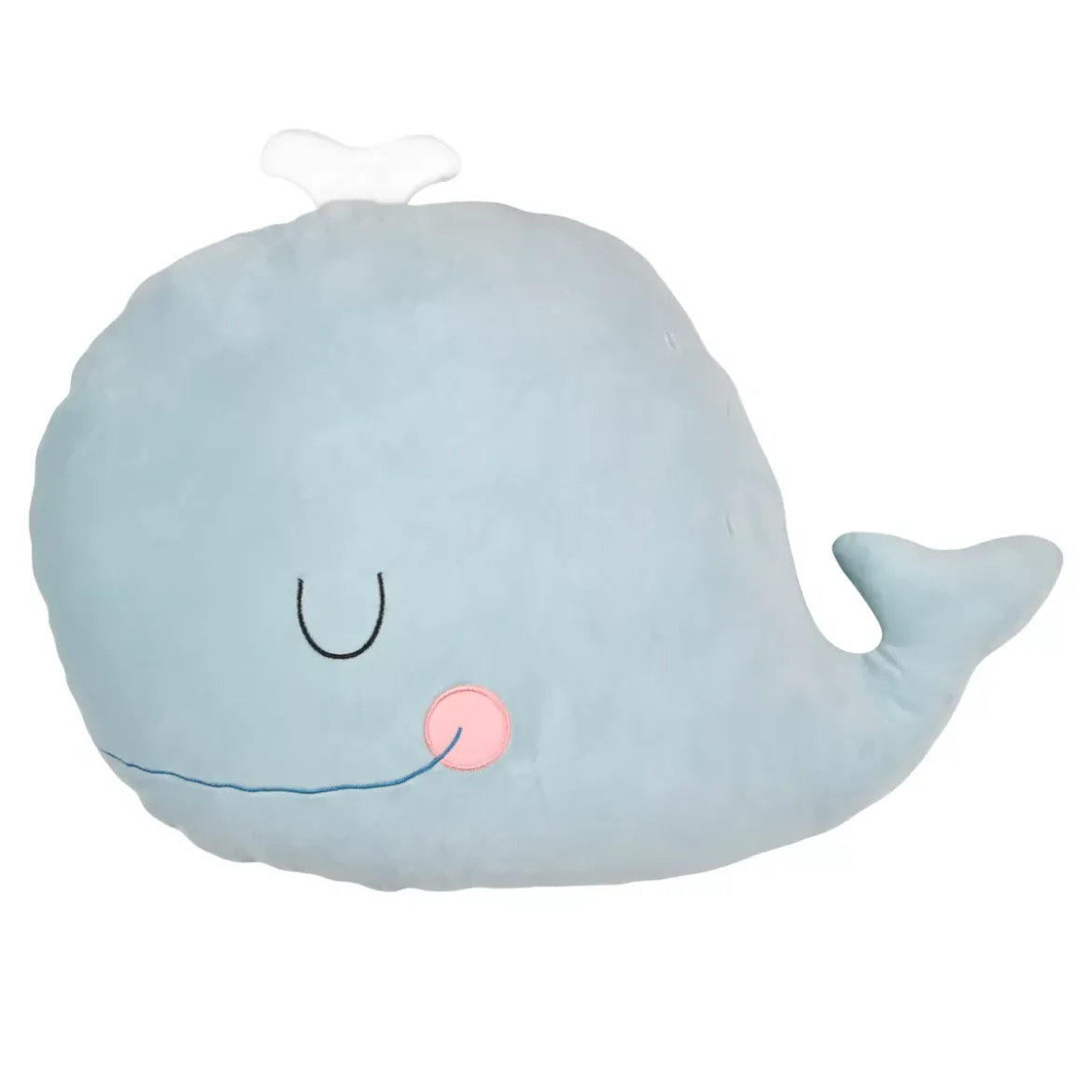 Cuscino balena per bambini (45 x 30 cm) Moby Blu
