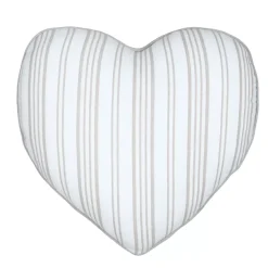 Cuscino cuore in cotone (45 x 45 cm) Joséphine Ecru