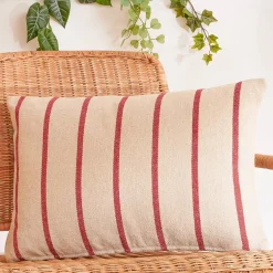 Cuscino da esterno in tela di cotone rettangolare (60 x 40 cm) Ocealys Rosso