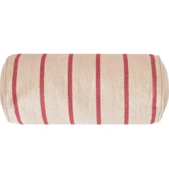 Cuscino da esterno in tela di cotone cilindrico (45 x 20 cm) Ocealys Rosso