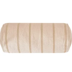 Cuscino da esterno in tela di cotone cilindrico (45 x 20 cm) Ocealys Beige