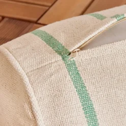 Cuscino da esterno in tela di cotone cilindrico (45 x 20 cm) Ocealys Verde