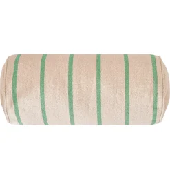 Cuscino da esterno in tela di cotone cilindrico (45 x 20 cm) Ocealys Verde