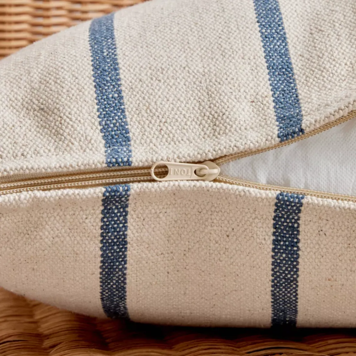 Cuscino da esterno in tela di cotone rettangolare (60 x 40 cm) Ocealys Blu Navy