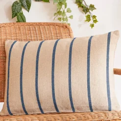 Cuscino da esterno in tela di cotone rettangolare (60 x 40 cm) Ocealys Blu Navy