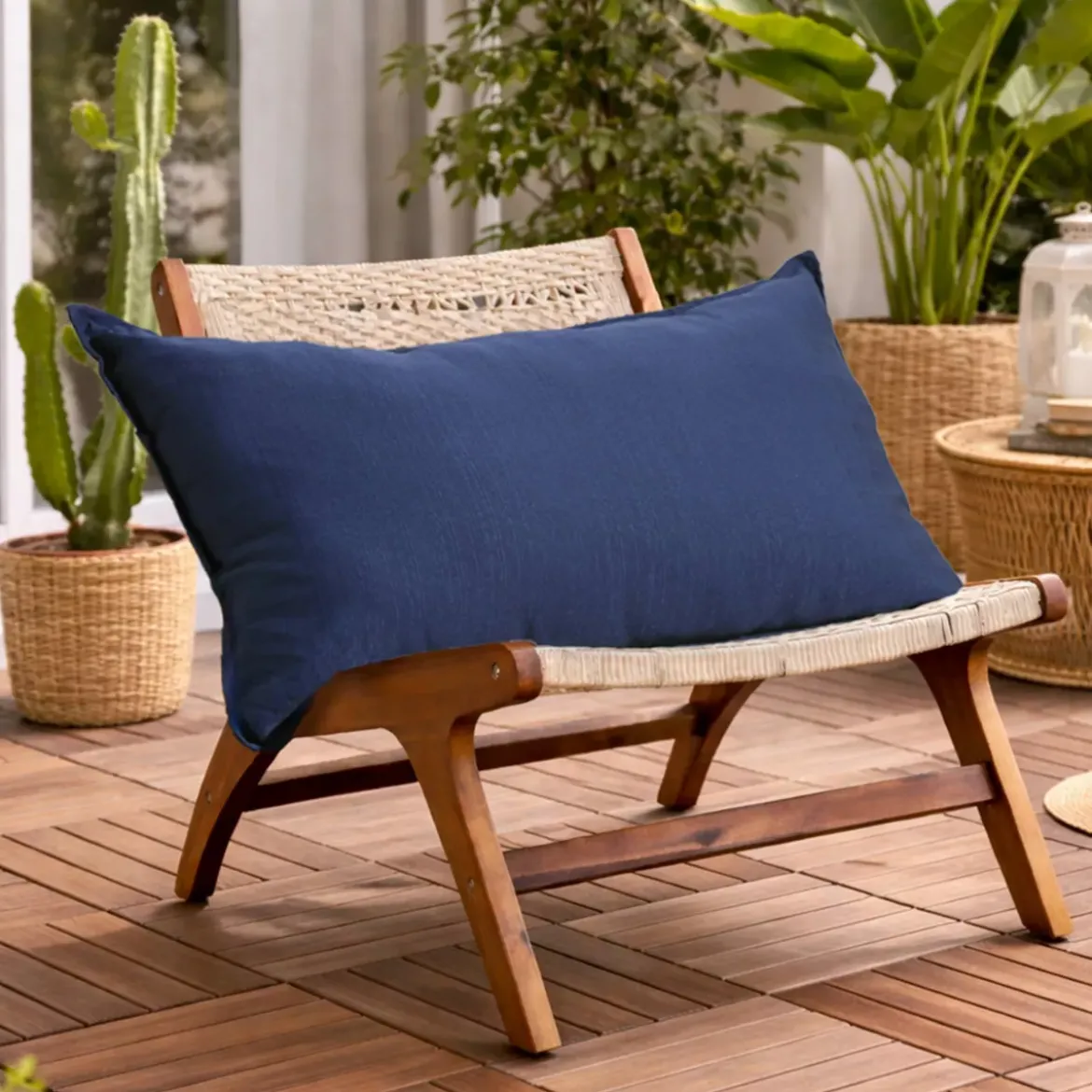 Cuscino da esterno rettangolare (50 x 80 cm) Sunset Blu notte