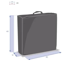 Cuscino da pavimento (40 cm) Ivano Blu ottanio