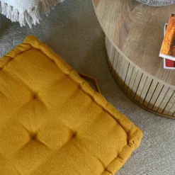 Cuscino da pavimento (50 x 50 cm) Monaco Giallo curry
