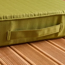 Cuscino da pavimento esterno sfoderabile (45 x 45 cm) Sunset Verde oliva